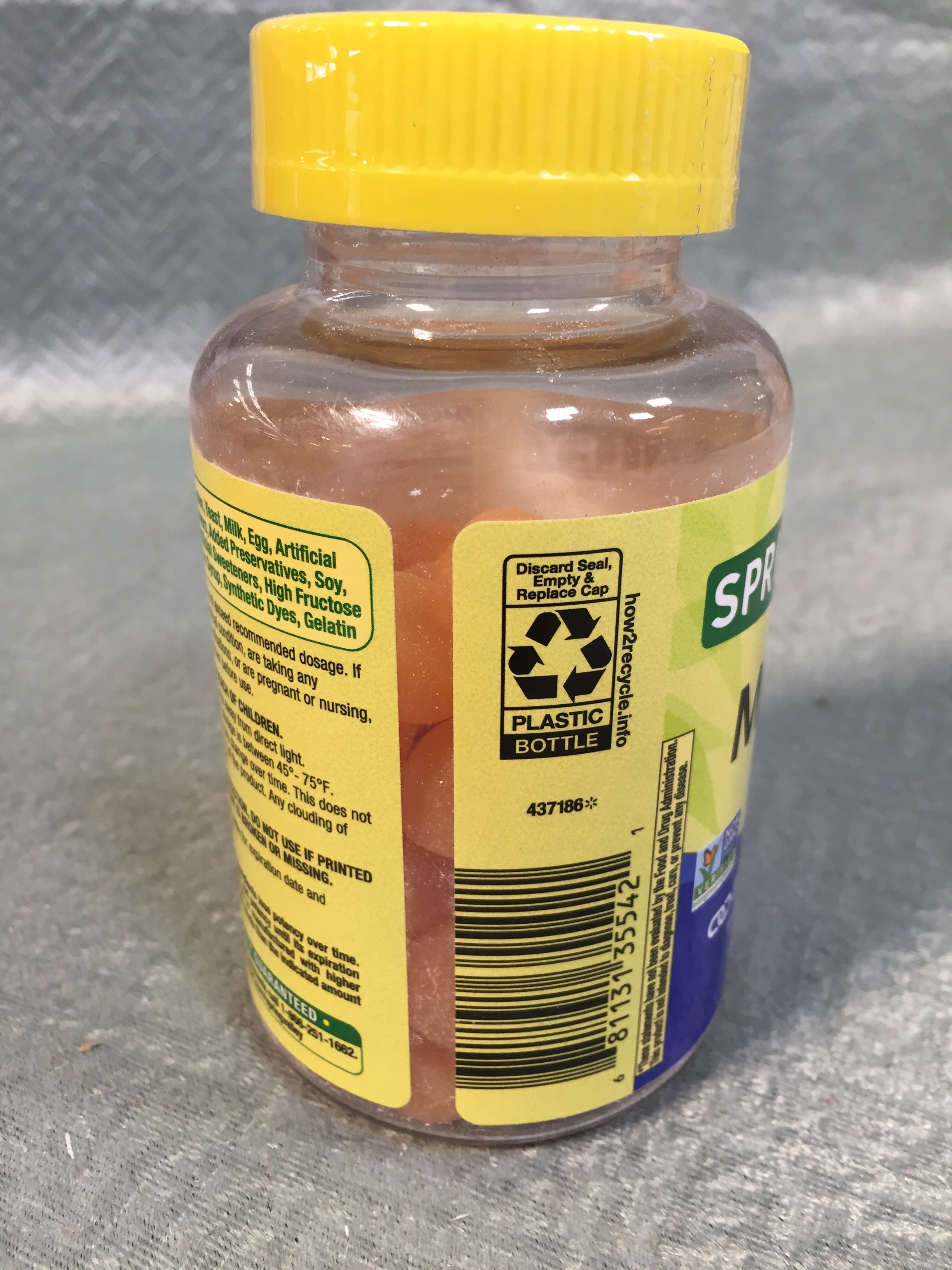Spring Valley Adult Gummy Magnesium 165 mg, Orange, Bone & Muscle, 60 Gummies (7592958132462)